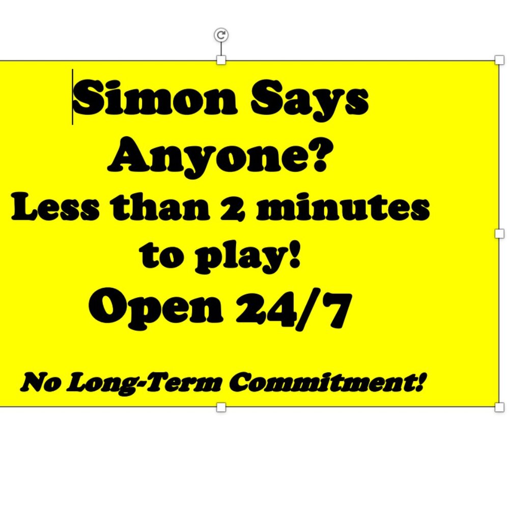 Let's Play SImon Says!  Share 10 items of Simon, Then YOU Become Simon!‎